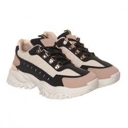 Sneakers Dama Piele Ecologica Neagra - Narin