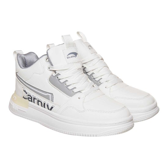 Sneakers Barbati Albi Piele Ecologica Premium - Arnav
