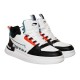 Sneakers Barbati Alb Negru Piele Ecologica Premium - Arnav