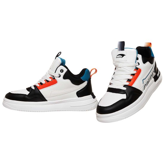 Sneakers Barbati Alb Negru Piele Ecologica Premium - Arnav