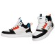 Sneakers Barbati Alb Negru Piele Ecologica Premium - Arnav
