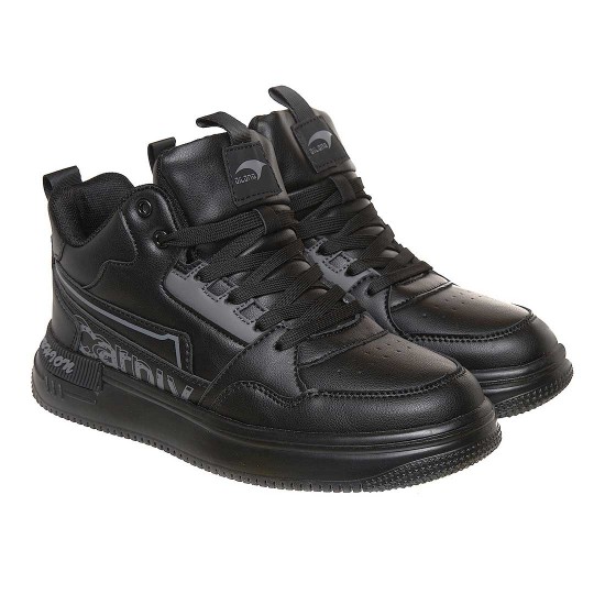 Sneakers Barbati Negri Piele Ecologica Premium - Arnav