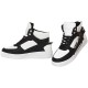Sneakers Barbati Piele Ecologica Alb cu Negru - Mohan