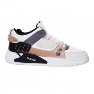 Sneakers Barbati Piele Ecologica Alb-Gri-Crem - Blake