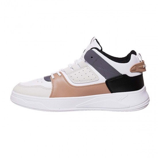 Sneakers Barbati Piele Ecologica Alb-Gri-Crem - Blake