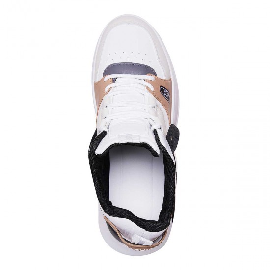 Sneakers Barbati Piele Ecologica Alb-Gri-Crem - Blake