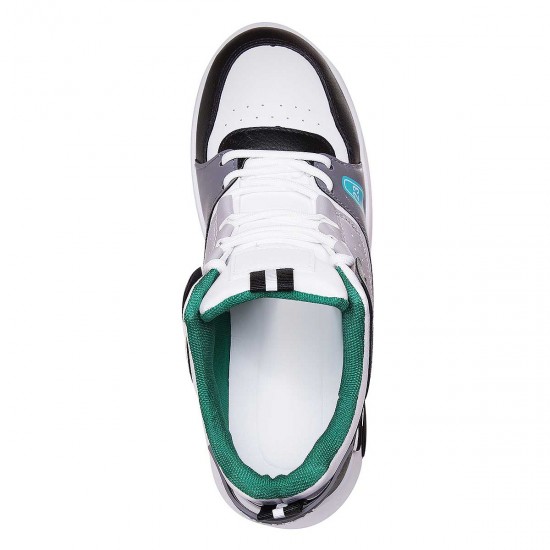 Sneakers Barbati Piele Ecologica Alb-Gri-Verde - Blake Sneakers Barbati Piele Ecologica Alb-Gri-Verde - Blake