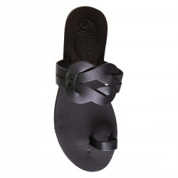 Sandale Romane de vara din Piele Neagra - Afrodita