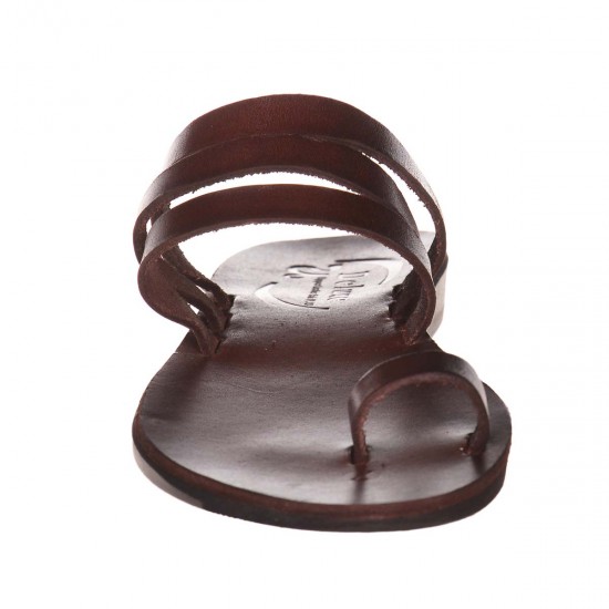 Sandale Romane Dama din Piele Maro - Amaris