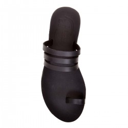 Sandale Romane Dama din Piele Neagra - Amaris