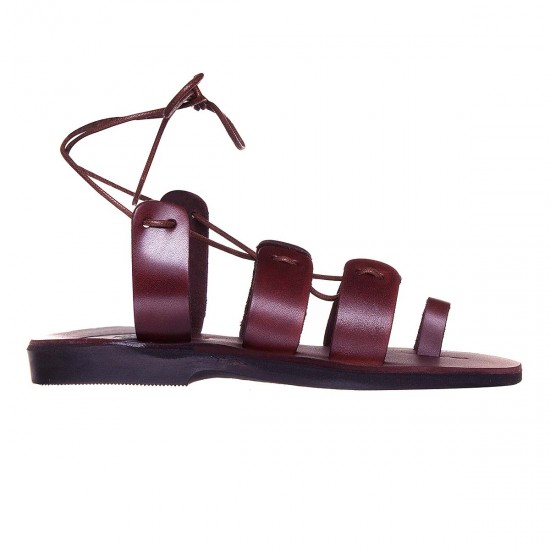 Sandale Romane Dama Gladiator Piele Maro - Atena