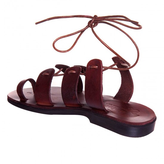 Sandale Romane Dama Gladiator Piele Maro - Atena