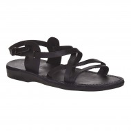 Sandale Romane Negre Unisex din Piele - Judy Sandale Romane Negre Unisex din Piele - Judy
