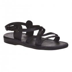 Sandale Romane Negre Unisex din Piele - Judy