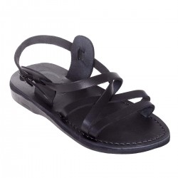 Sandale Romane Negre Unisex din Piele - Judy