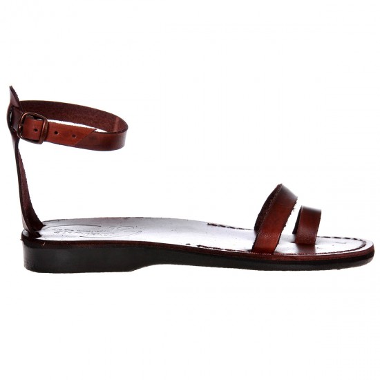 Sandale Romane Comode de vara din Piele Maro - Olimpia Sandale Romane Comode de vara din Piele Maro - Olimpia