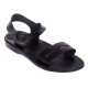 Sandale Romane Gladiator Piele Neagra Unisex - Amos