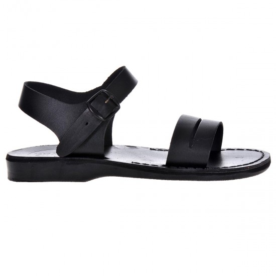 Sandale Romane Gladiator Piele Neagra Unisex - Amos