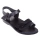Sandale Romane comode Piele Neagra Unisex - Argo