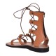 Sandale Romane Gladiator din Piele Camel - Isra