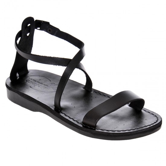 Sandale Romane Dama din Piele Naturala Neagra - Hana