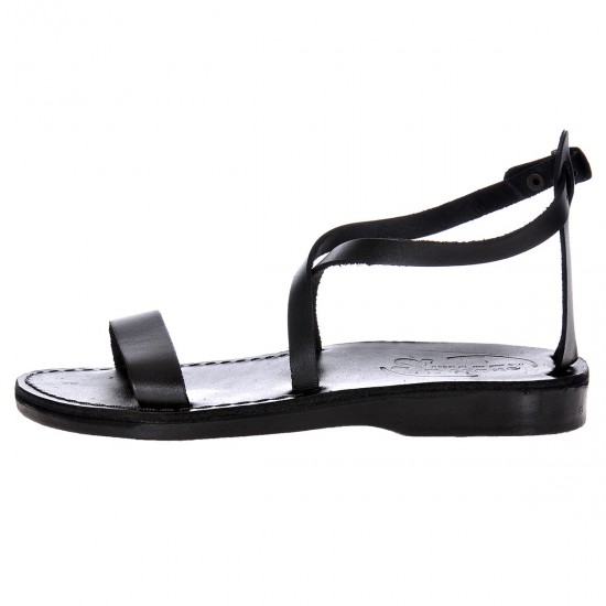 Sandale Romane Dama din Piele Naturala Neagra - Hana