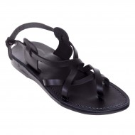 Sandale Romane Negre Unisex din Piele - Athos Sandale Romane Negre Unisex din Piele - Athos
