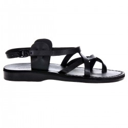 Sandale Romane Negre Unisex din Piele - Athos