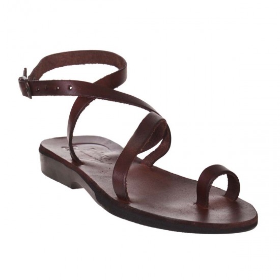 Sandale Romane cu deget Piele Maro - Verna Sandale Romane cu deget Piele Maro - Verna