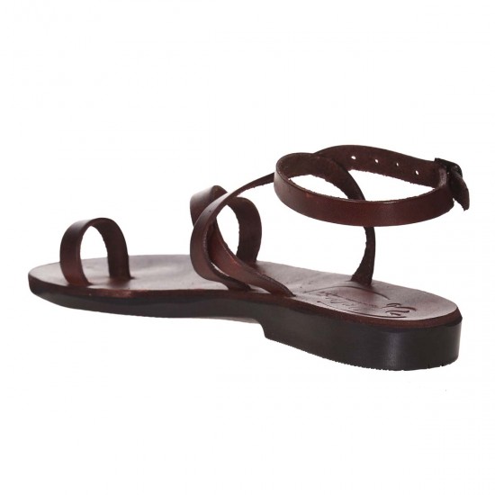 Sandale Romane cu deget Piele Maro - Verna Sandale Romane cu deget Piele Maro - Verna