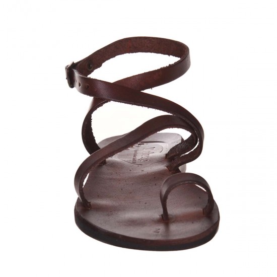 Sandale Romane cu deget Piele Maro - Verna Sandale Romane cu deget Piele Maro - Verna