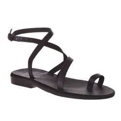 Sandale Romane cu deget Piele Neagra - Verna