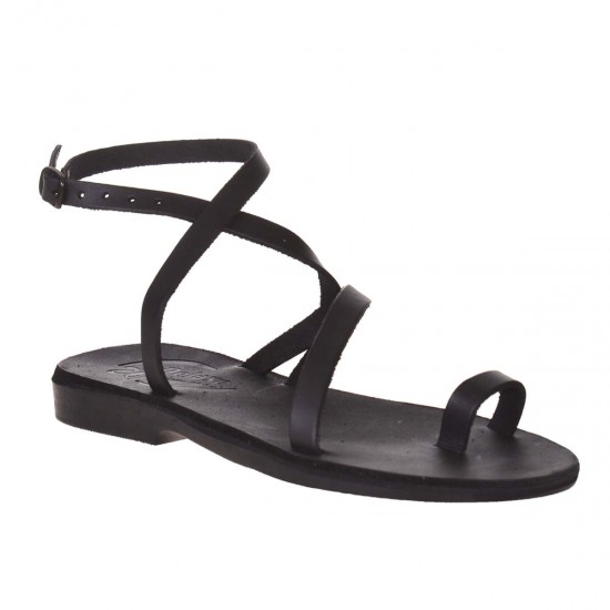 Sandale Romane cu deget Piele Neagra - Verna