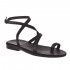 Sandale Romane cu deget Piele Neagra - Verna