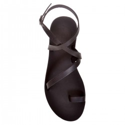 Sandale Romane cu deget Piele Neagra - Verna