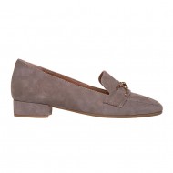 Pantofi Dama toc mic Piele Intoarsa Taupe - Arian