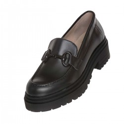 Pantofi Loafers Dama din Piele Neagra - Opali