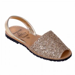 Sandale Aurii AVARCA din Glitter si Piele