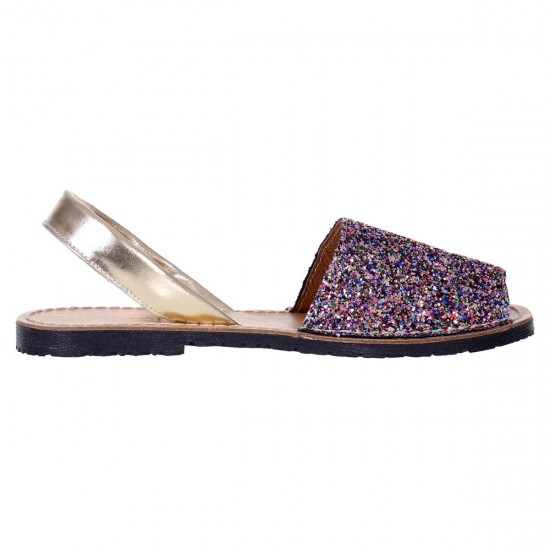 Sandale Multicolore AVARCA din Glitter si Piele Sandale Multicolore AVARCA din Glitter si Piele
