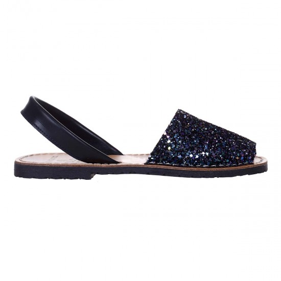 Sandale Bleumarin AVARCA din Glitter si Piele Sandale Bleumarin AVARCA din Glitter si Piele