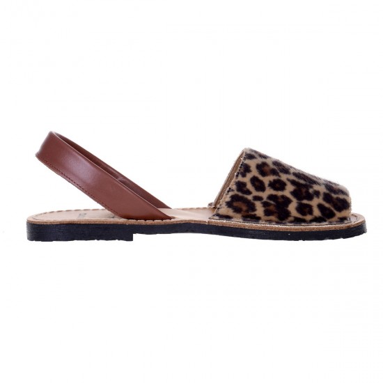 Sandale AVARCA Piele de Ponei Imprimeu Animal Print