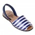 Sandale Blue Stripes AVARCA din Piele Naturala
