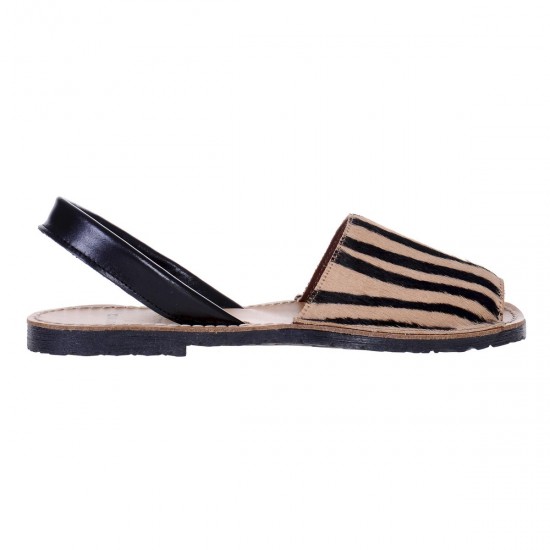 Sandale AVARCA Piele de Ponei Imprimeu Zebra Print