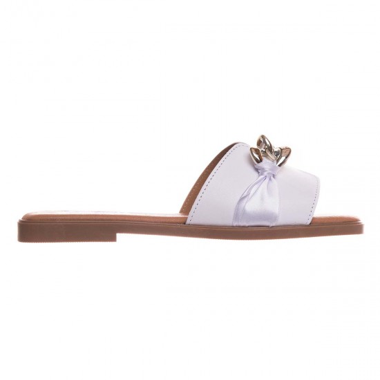 Papuci dama comozi din Piele Alba - Gaphi Papuci dama comozi din Piele Alba - Gaphi