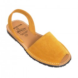 Sandale Galbene AVARCA Piele Intoarsa