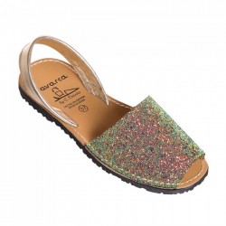 Sandale Curcubeu AVARCA din Glitter si Piele