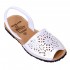 Sandale Albe AVARCA Piele Perforata - Amy