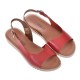 Sandale casual Femei Piele Naturala Rosie - Muna