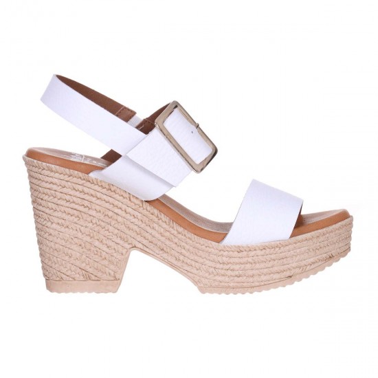 Sandale Dama cu platforma Piele Alba - Vilet Sandale Dama cu platforma Piele Alba - Vilet