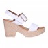 Sandale Dama cu platforma Piele Alba - Vilet
